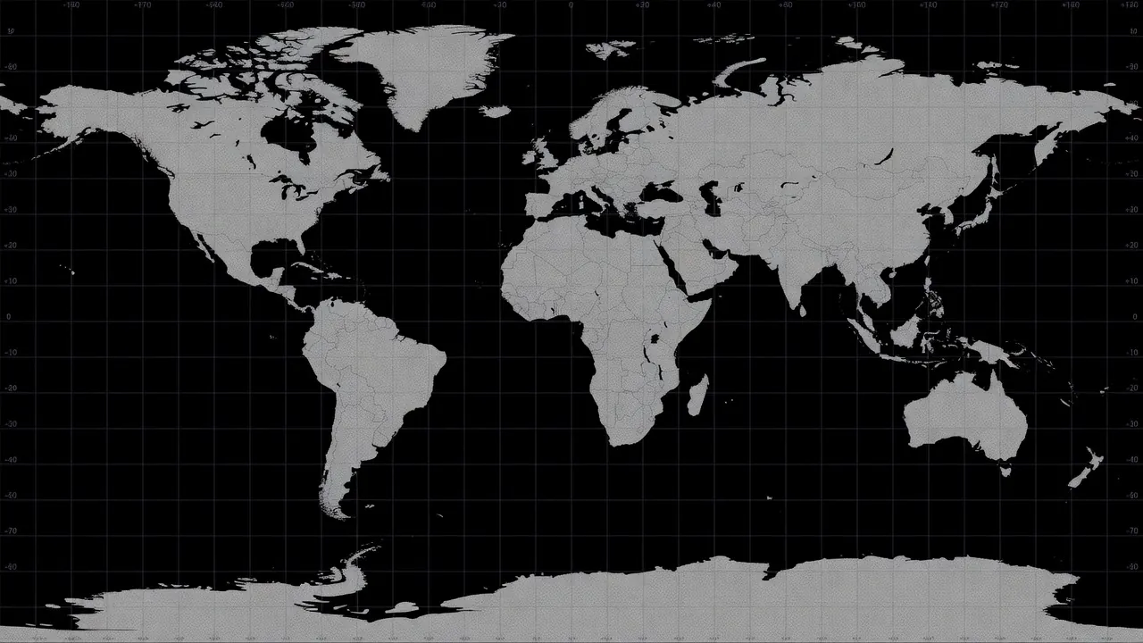 World map showing global operating regions